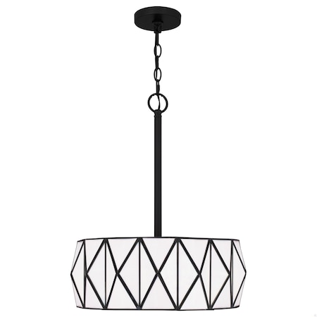 Quoizel Jakarta 3-Light Matte Black Pendant TF5335MBK